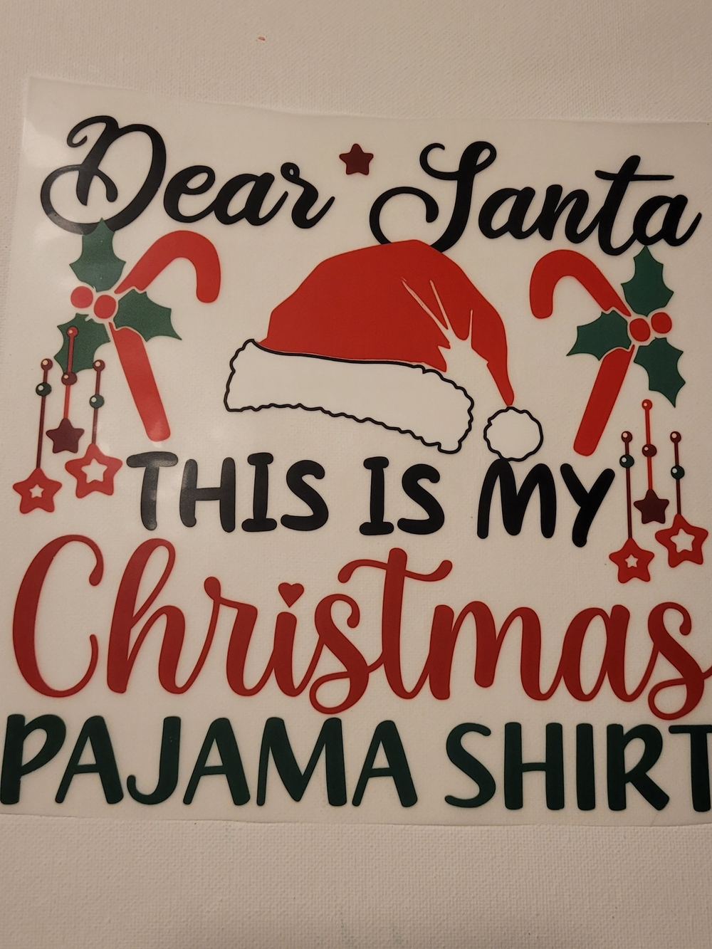 DTF Heat Transfer Dear Santa